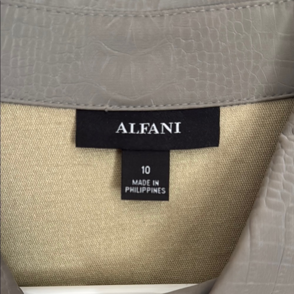 Alfani Embossed Faux-Leather Shirtdress - Picture 3 of 6